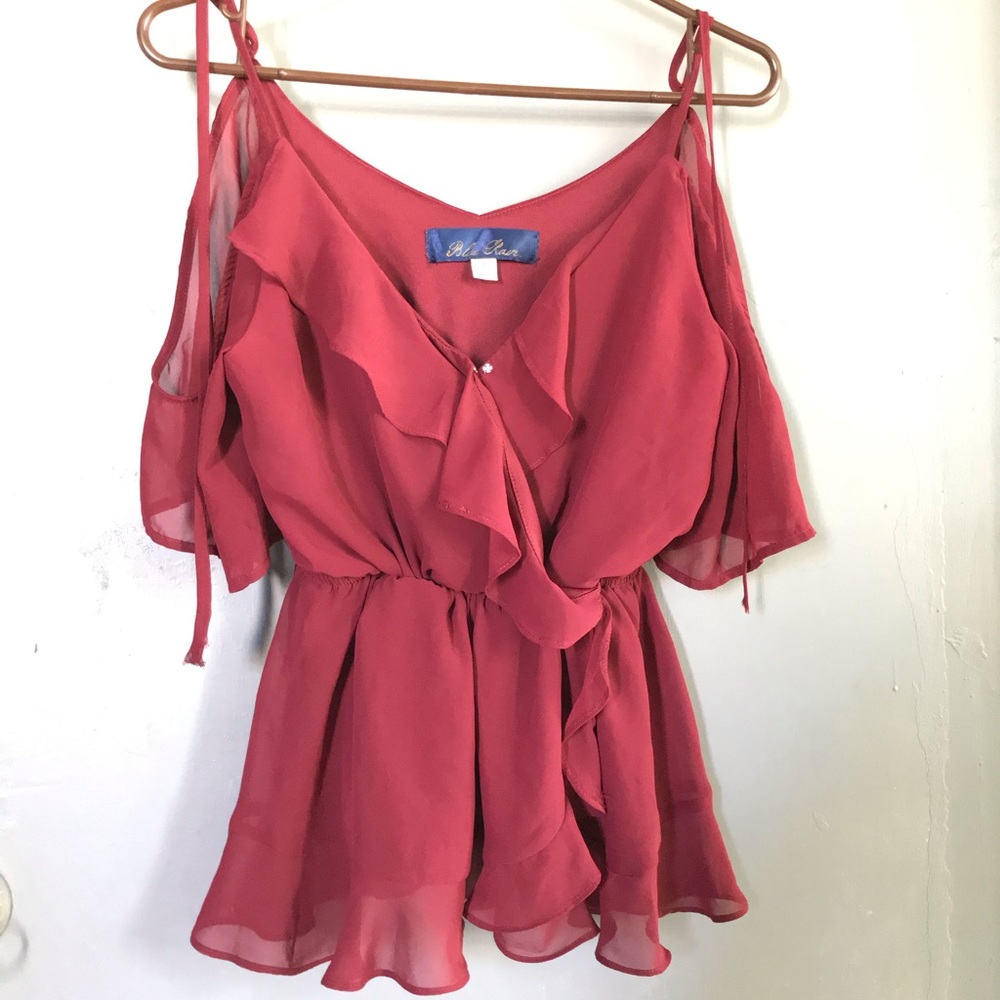 Maroon top
